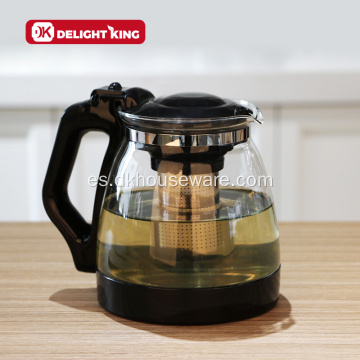 tetera de vidrio borosilicato con infusor de té